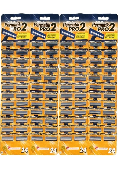 Gillette Permatik Pro 2 Tıraş Bıçağı Pro2 2 x 96'lı