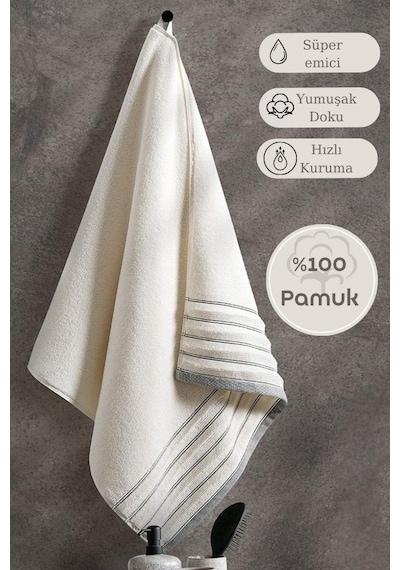 Tekli Havlu Mıcro Pamuk Karna Eco Vesta - 70 X 140 Taş