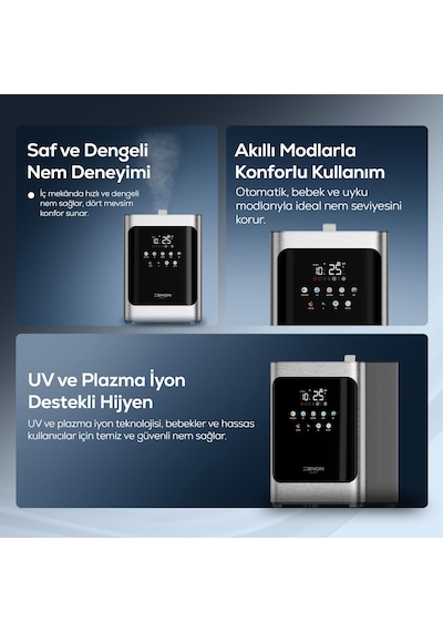 Xenon Smart Akıllı Hava Nemlendirici Pure Sıcak & Soğuk Buhar, 4.8l, Uv + Plazma, Wi-fi, 38db Sessiz X7452
