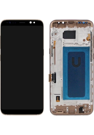 Te Samsung Uyumlu S8 Plus G955f Çıtalı Lcd Ekran Servis Gold