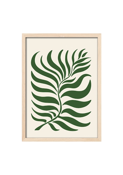Leafsong Ahşap Çerçeveli Poster, Dekoratif Sanatsal Duvar Tablosu
