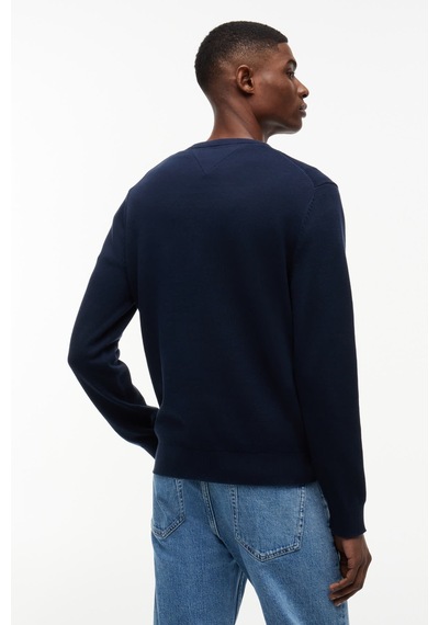 Tommy Hilfiger Tjm Slım Ess Lıght Sweater Ext Erkek Mavi Kazak - Dm0dm22853 Tommy Hilfiger Tjm Slım Ess Lıght Sweater Ext Erkek Mavi Kazak - Dm0dm22853