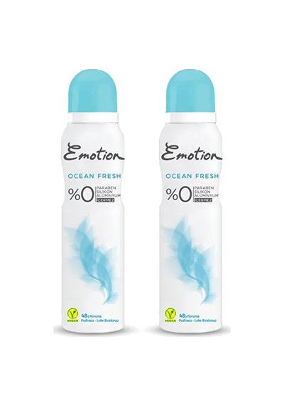 Emotion Ocean Fresh Pudrasız Kadın Sprey Deodorant 2 x 150 ML