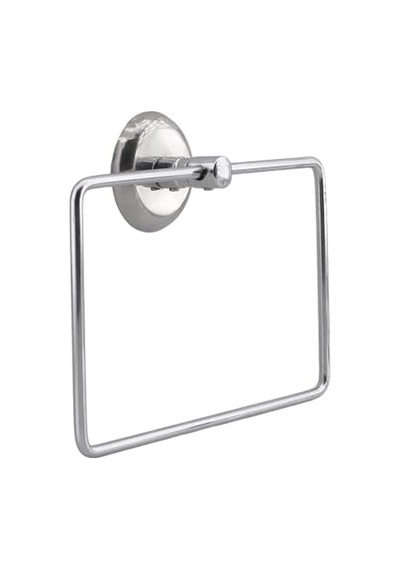 Krom Renk Vidalı Kare Havluluk Lavabo Banyo Mutfak Aparat Standı Bez Havlu Askısı Paslanmaz Metal Genel
