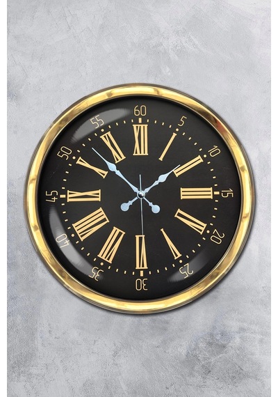 40 Cm Metal Gold Roma Rakamlı Duvar Saati