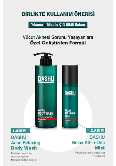 Akneye Eğilimli Ciltler İçin Nazik Peeling Etkili Duş Jeli Daily Acne Relax Body Wash Diğer
