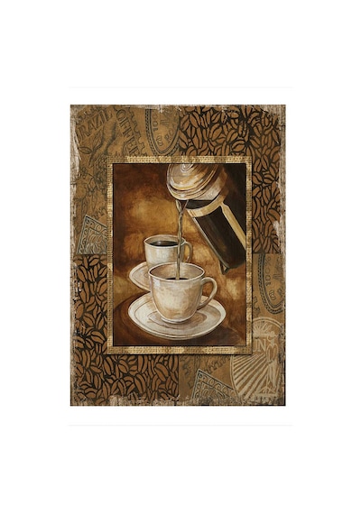 Bedeko French Press Kahve Tasarım Ahşap Tablo 50 Cm X 70 Cm