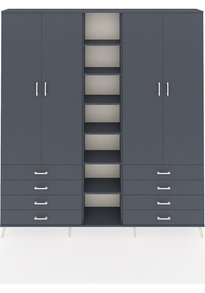 Arges Dolap 10 Raflı 8 Çekmeceli 2 Askılı 220x30x243 Antrasit-antrasit/antrasit Antrasıt/antrasıt Arges Dolap 10 Raflı 8 Çekmeceli 2 Askılı 220x30x243 Antrasit-antrasit/antrasit Antrasıt/antrasıt
