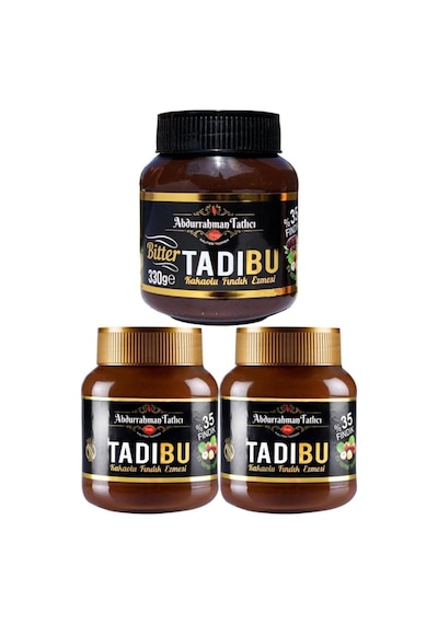 Tadıbu Bitter Kakaolu Fındık Ezmesi 330 Gr + Tadıbu Kakaolu Fındık Ezmesi 330 Gr X 2 Adet