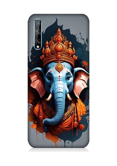 Huawei Y8p Uyumlu Ganesha Ganeşa Desenli Silikon Kılıf