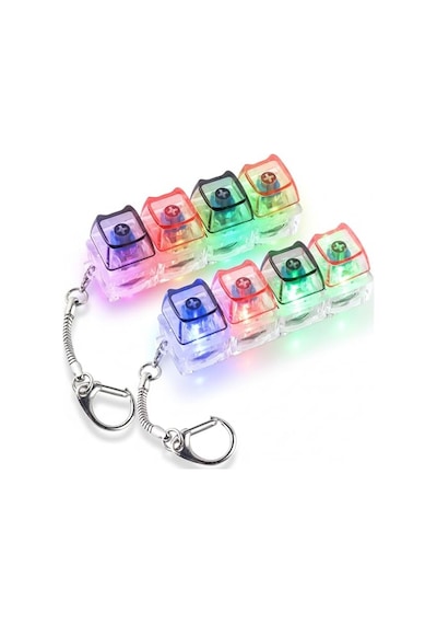 2 Adet Klavye Fidget Oyuncak, Led Işıkları İle Fidget Anahtarlık Klavye Kedi Şekli Klavye Dekompresyon Düğmesi Parmak Tıkırtı Oyuncaklar, Düğme Stres Giderici Fidget Rahatlama Stres