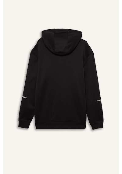 Defacto Defactofit Standart Fit Kapüşonlu Sporcu Sweatshirt D3736ax25wnbk81 Siyah