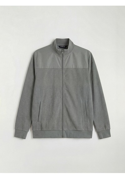 Lcwaıkıkı Classic Haki Dik Yaka Erkek Fermuarlı Sweatshirt