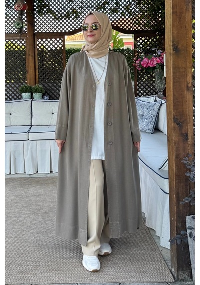 Rabia Şamlı Nazenin Kot Tencel Kap Vizon Normal
