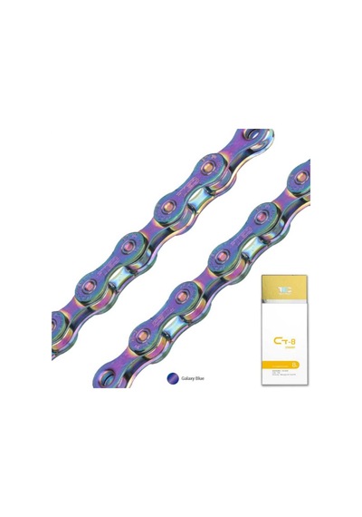 Bisiklet Zincir Kmc Tec-8 116 Lınks Galaxy Blue 7-8 Vites Uyumlu Çok Renkli