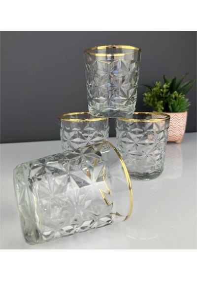 6'lı Kristal Meşrubat Bardağı 300 Ml Renkli