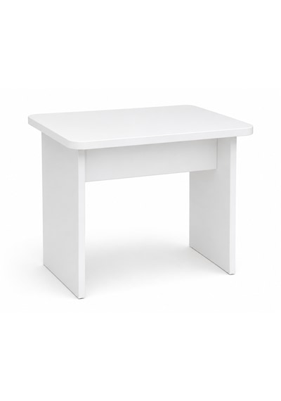 Liva Ofis Sehpası, Orta Sehpa, Ara Sehpa, 60 X 50 Cm Tabla, Yükseklik 45 Cm Beyaz