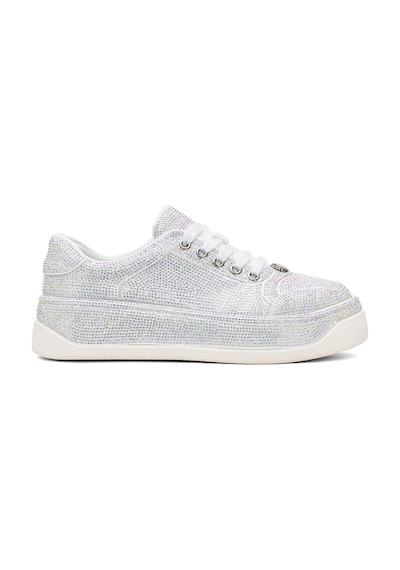 Guja 25y451-10 Kadın Taşlı Casual Ayakkabı Beyaz Beyaz