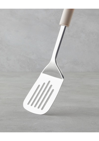 English Home Maisy Paslanmaz Çelik Izgara Spatula 34 Cm Krem Krem