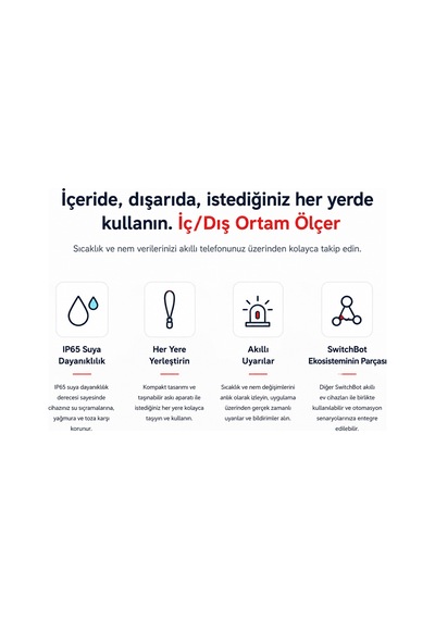 Kablosuz İç Ve Dış Mekan Isı & Nem Ölçer