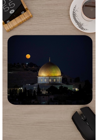 Filistin Kudüs Mescidi Aksa V1 22x18 Gaming Kauçuk Kaymaz Taban Mouse Pad Fare Altlığı