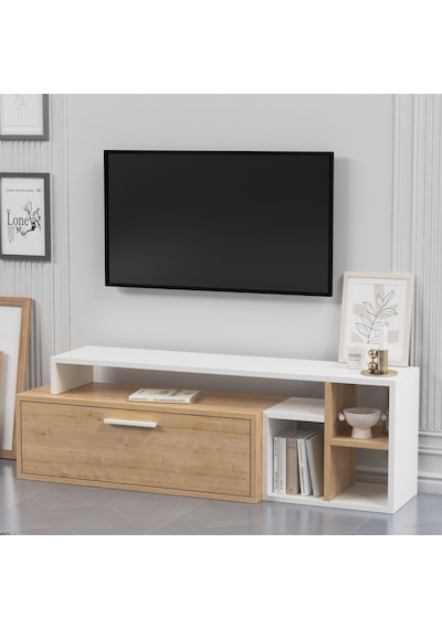 Lagomood Karamel Tv Standı Meşe-beyaz