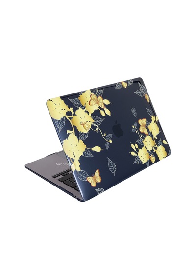 Apple Uyumlu MacBook Pro Kılıf 13 İnç M1-m2, Flower01nl Type-c'li Model A2338 A2289 A2251 A1706-08 A1989 A2159 İle Sarı