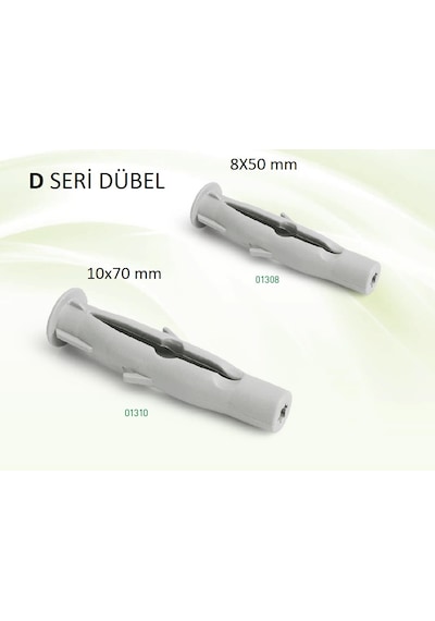 Plastik Dübel- Plastic Anchor 10X70 MM D Seri 50 'li