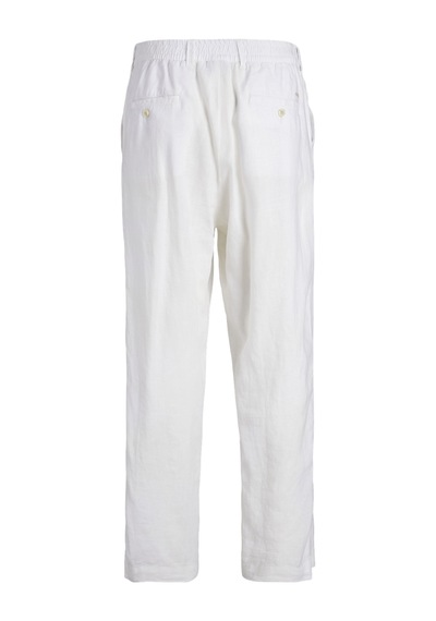 Jack & Jones Erkek Loose Fit Keten Pantalon - Karl - 12253120 Bright White