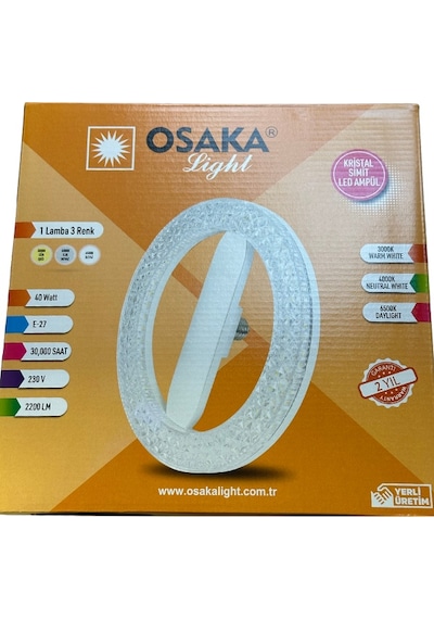 3 Adet Osaka 40w Sarı-günışığı-beyaz E27 Duylu Simit Ampul
