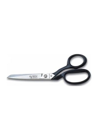 Rıza A4115-8 Tekstil / Yatık Regula Makası No: 8 İnç / 20, 32 Cm - Nikel Kaplama, Siyah Saplı