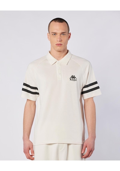 Kappa Porte Tee Erkek Ekru Regular Polo Yaka Tişört
