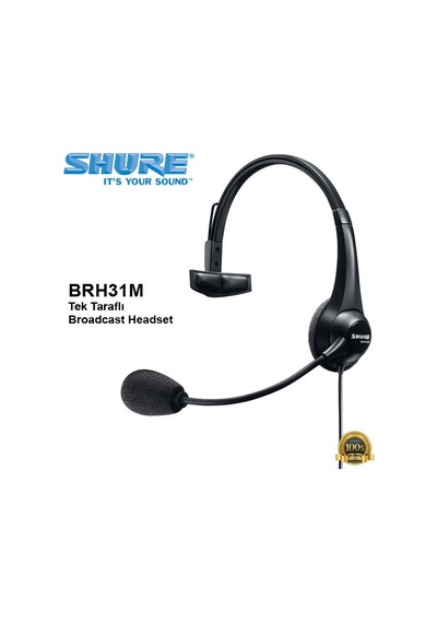 Shure Brh31M Tek Taraflı Broadcast Headset