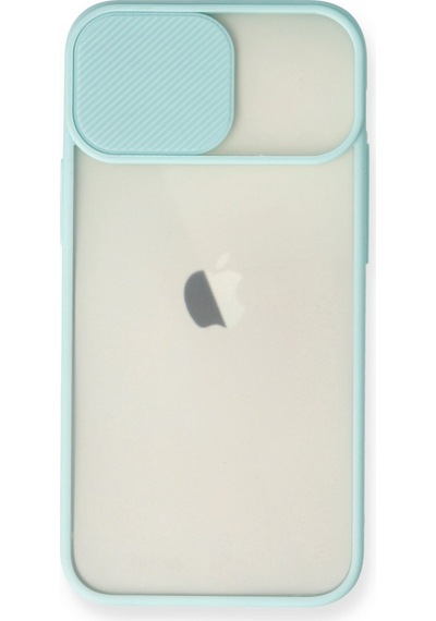 Newface Apple Uyumlu iPhone 11 Kılıf Palm Buzlu Kamera Sürgülü Silikon - Turkuaz Turkuaz