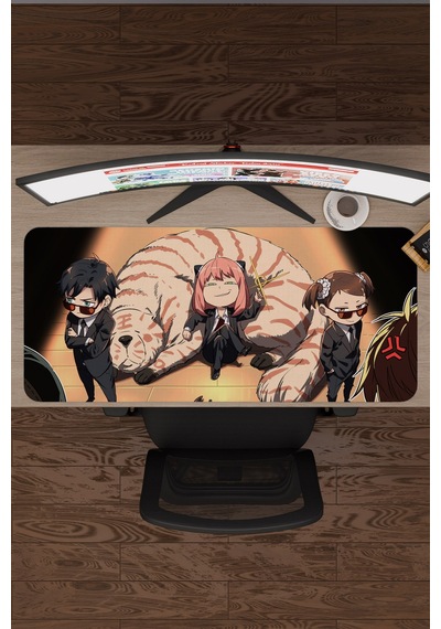 Spy Family Anime V4 - 90x40 Xxl Gaming Kauçuk Kaymaz Taban Mouse Pad Fare Altlığı