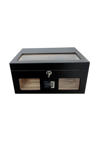 Falconetti Rc59sy Siyah 2 Katlı Camlı Dijital Humidor Puro Kutusu