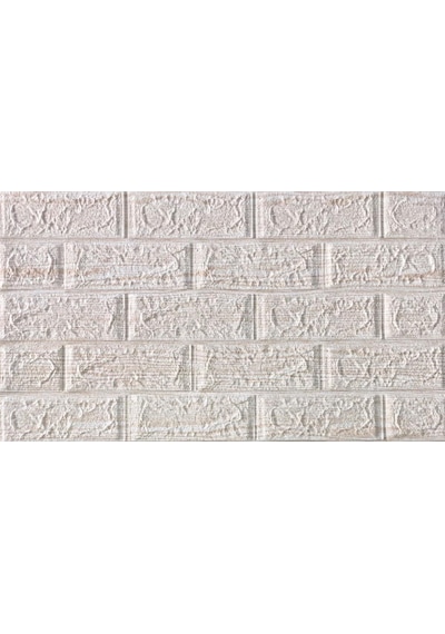 Yapışkanlı 3d Çizgili Krem Duvar Kağıdı Paneli Nw96 70x38