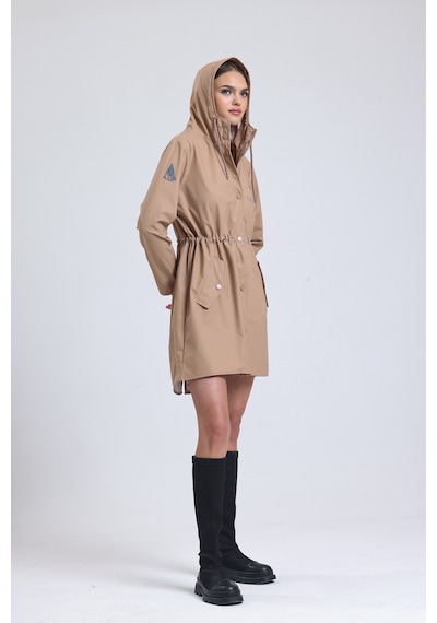 T Rain Pu Raincoat Xl Beden Bej Erkek Yağmurluk Bej