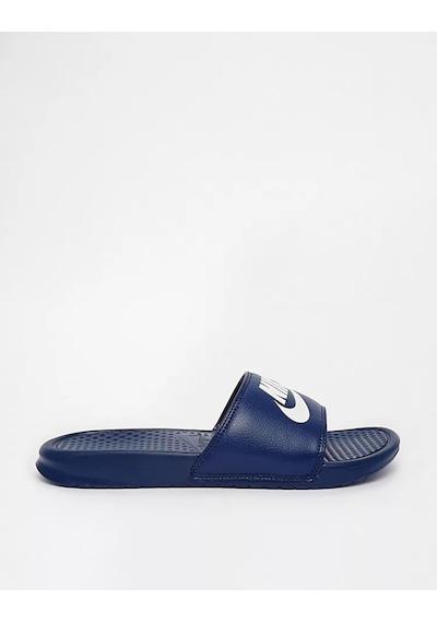 Nike Futura Benassi Slide Hard Blue Unisex Tek Bantlı Tek Bantlı Lacivert Lacivert