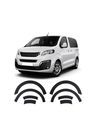 Peugeot Expert Traveller 2017 Ve Sonrası Uyumlu Çamurluk Dodik Seti 8 Parça Abs Mat Siyah