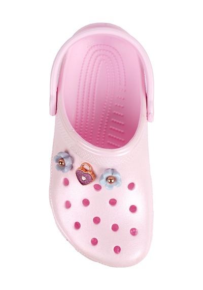 Crocs Classıc Irıdescent Charm Kız Çocuk Terlik 211220-6zw Pembe
