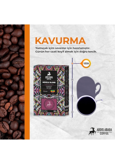 Addis Ababa Coffee Mekele Blend French Press Kahve 4 x 250 G