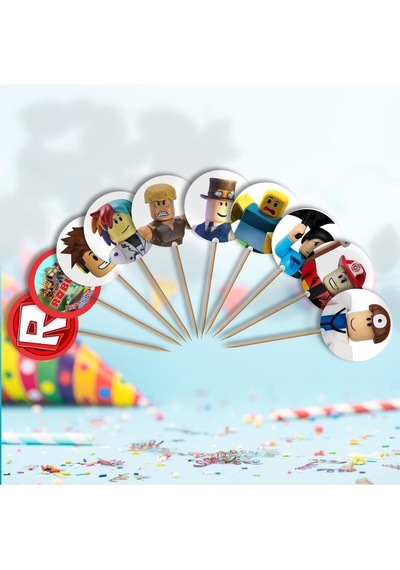 Mfm Roblox Temalı Pasta Kürdanı 10 Adet