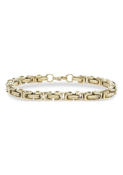 Premium Kral Çelik Zincir Bileklik 6mm 3183czb2d3 - 20 Cm - Altın Renk Altın