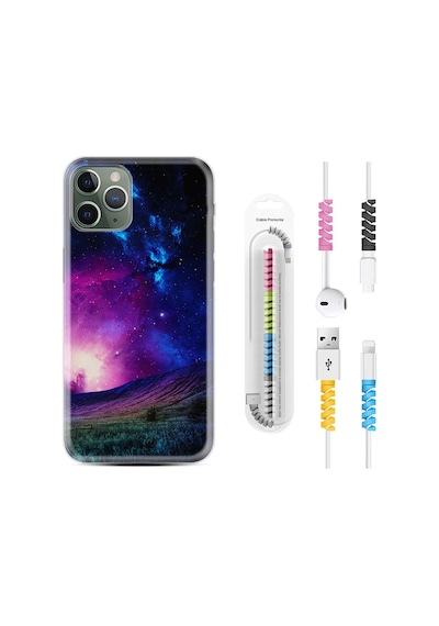 Apple Uyumlu iPhone 13 Pro Kılıf Kablo Koruyuculu Stars 1845