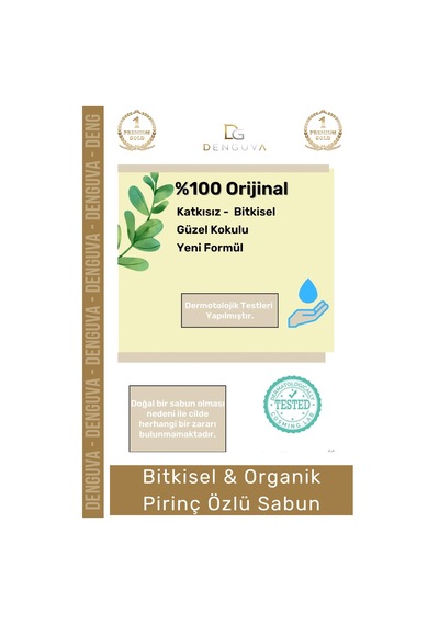 %100 Doğal Güzel Kokulu El Yüz Saç Vücut Cilt Orijinal Bitkisel Pirinç Özlü Sabunu 120g - 5 Adet