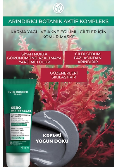 Siyah Nokta, Gözenek Görünümünü Azaltıcı Ve Arındırıcı Vegan Kömür Maske 75 Ml