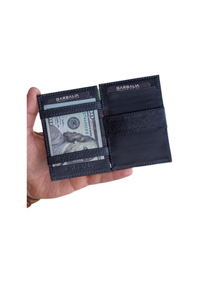 Garbalia Magic Hakiki Deri RFID Engelleyici Unisex-Siyah