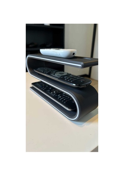 Modern Tasarım 3 Bölmeli Çok Amaçlı Tv Kumandalık Siyah Düzenleyici Organizer 25x13x6.5 Cm