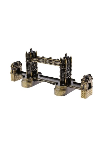 Vintage Metal İngiltere London Tower Bridge Biblo Antik Bronz 20 Cm